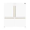 Forno Milano 2-Piece 62-Inch Freestanding Bottom Freezer Refrigerator in White, 34.4 cu.ft