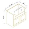 Belmont Gray FARM SINK BASE CABINET(