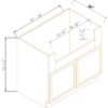 Newtown Origami White FARM SINK BASE CABINET(