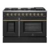 FORNO Galiano 48-inch Gas Range Black & Antique Brass Design