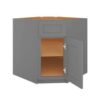 GSH - Grey Shaker Elite Diagonal Corner Sink Base Cabinet