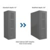 Increase Wall Cabinet Depth 12 to 24 for Painted Cabinets with Glass door