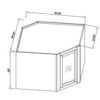 Inset Origami White WALL EASY REACH CABINET