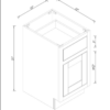 Inset Truffle Brown MINI BASE CABINET SAMPLE