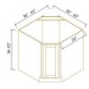 Escada Dove DIAGONAL CORNER SINK BASE