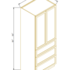 Newtown Charcoal Black WALL PANTRY WITH