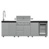 FORNO Bulnes Outdoor Kitchen 30" 60,000 BTU Stainless Steel BBQ with Black Granite Countertops