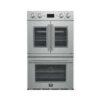 Forno Asti 30-Inch Double Electric Wall Oven with Upper French Doors in Stainless Steel