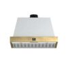 Forno Vittorio 36-Inch Wall Mount Range Hood White with Antique Brass Trim