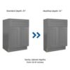Reduce Vanity with Fixed Drawer Front