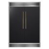 Forno Maderno 60 Inch Wide Convertible Refrigerator/Freezer in Black, Trim Grill, 27.2 cu.ft