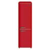 Storico 22" Retro bottom freezer Fridge in red, 9 cu.ft, silver handles