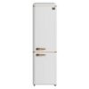 Storico 22" Retro bottom freezer Fridge in white, 9 cu.ft, copper-tone handles