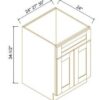 Shaker Jade Green - 2 Doors Sink Base Cabinet