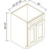 Escada White - 2 Doors Sink Base Cabinet