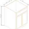 Newtown Jade Green - 2 Doors Sink Base Cabinet