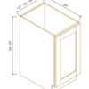 Escada Vintage Wood BASE FULL HEIGHT DOOR