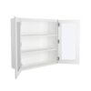Wall Glass Door Cabinet with Finished Interior 36" x 36"