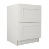 SWM - Shaker Off-White 2 Drawer Base Cabinet