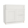 SWM - Shaker Off-White Vanity Sink Base Drawer Right Cabinet