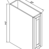 Inset Hazelnut Oak BASE TRAY CABINET