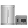 FORNO Premium 2-Piece Kitchen Bundle - Galiano 48" Stainless Steel Gas Range