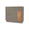 CMO - Craftsman Mocha Shaker Vanity Sink Base Drawer Left Cabinet