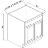 Inset Hazelnut Oak - 2 Doors Vanity Base Cabinet