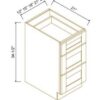 Belmont Gray - Vanity Drawer Base Cabinet