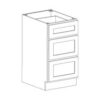 LW - Three Drawer Vanity Base Cabinet