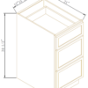Newtown Silver Gray - Vanity Drawer Base Cabinet