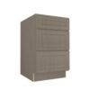 CMO - Craftsman Mocha Shaker 3 Vanity Drawer Base Cabinet