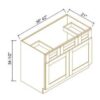 Shaker Jade Green VANITY COMBINATION CABINET