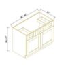 Belmont White VANITY COMBINATION CABINET
