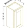 Belmont White - 30" Single Door Wall Cabinet