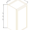 Newtown Jade Green - 36" Single Door Wall Cabinet