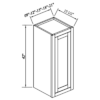 Inset Origami White WALL CABINET