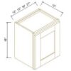 Shaker Cotton Oak - 18" Single Door Wall Cabinet