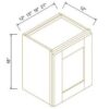 Shaker Jade Green - 18" Single Door Wall Cabinet