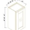 Escada Midnight Blue - 36" Glass Door Wall Cabinet