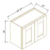 Shaker Jade Green - 18" Double Doors Wall Cabinet