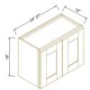 Shaker Natural Wood - 18" Double Doors Wall Cabinet