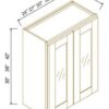 Shaker Jade Green WALL CABINET