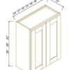 Belmont Gray - 36" Double Doors Wall Cabinet