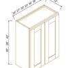 Shaker Jade Green - 30" Double Doors Wall Cabinet
