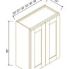 Shaker Gray Finish - 30" Double Doors Wall Cabinet