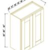 Belmont White - 42" Double Doors Wall Cabinet