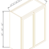 Newtown Jade Green - 36" Double Doors Wall Cabinet