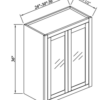 Inset Origami White WALL CABINET