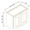 Classic White - 21" Double Doors Wall Cabinet